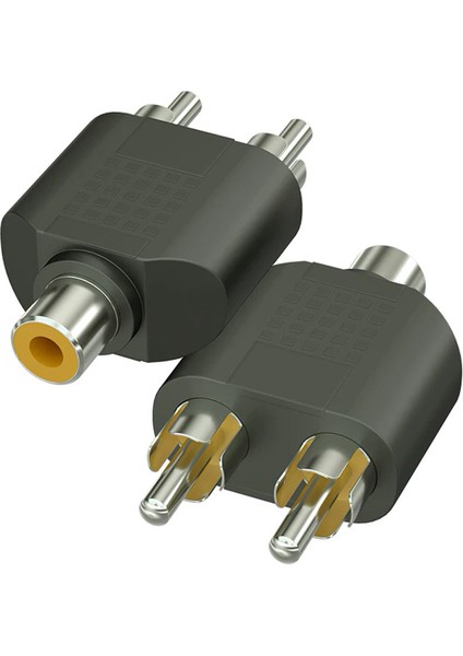 Rca Dişi - 2 Rca Erkek Y Splitter Ses Adaptörü Dönüştürücü