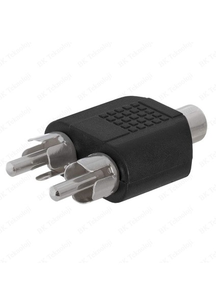 Rca Dişi - 2 Rca Erkek Y Splitter Ses Adaptörü Dönüştürücü