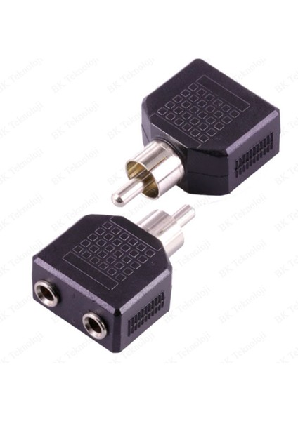 Rca Erkek To 2x3.5mm Mono Çevirici Adaptör