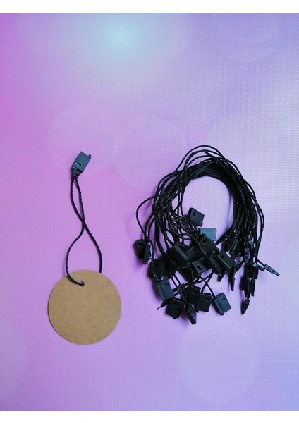 Kilitli Ip Renkli Asmalı Etiket Bağlama Ipi Lock String Tag Rope 100 Adet Siyah fiyatları