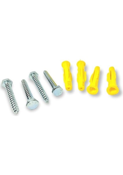 10MM Sarı Plastik Dübel + Vida 100ADET (13 Anahtar Başlı)
