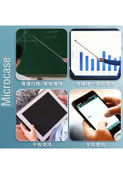 Universal Telefon Tablet Teleskopik Uzayabilir Akıllı Tahta Sunum Kalemi 88 cm - AL3546 modelleri