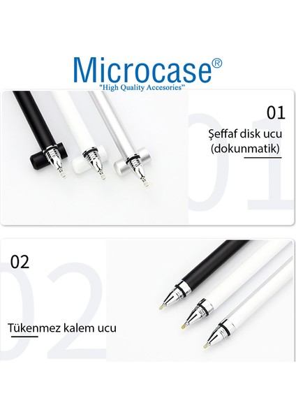 Universal Telefon Tablet iPad 2in1 Disk Uçlu Stylus Pen Dokunmatik Kalem - AL3463