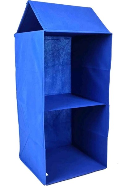 Çocuk Odası Askılı Dolap Düzenleyici 2 Katlı 28X28X56CM Mavi DD125