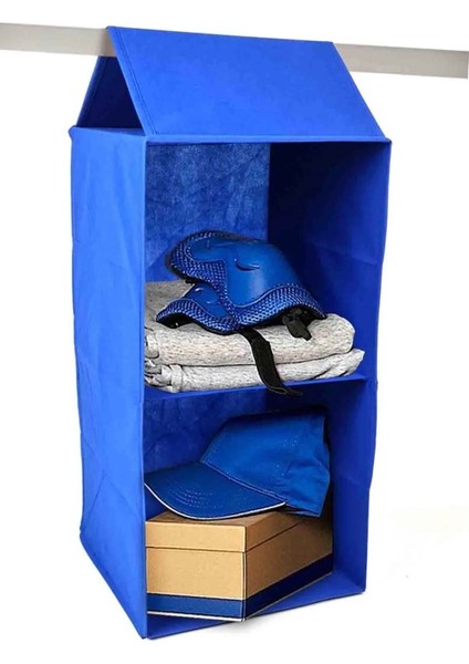Çocuk Odası Askılı Dolap Düzenleyici 2 Katlı 28X28X56CM Mavi DD125 fiyatları