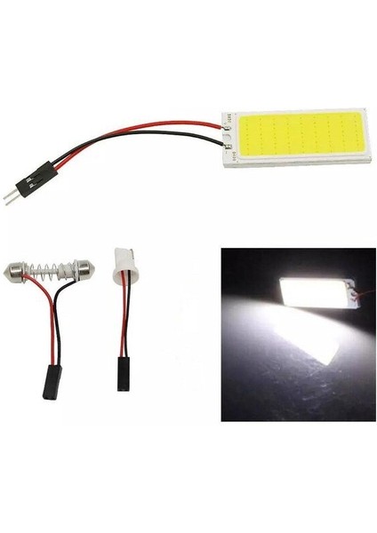 1 Adet3.5x 4 cm Sofid Cob LED Tavan Beyaz Renk Tüm Araçlara Uygun