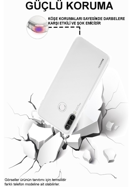 Huawei Y9 2018 ile Uyumlu Kapak Kamera Korumalı Tıpalı Silikon Şeffaf Kılıf modelleri