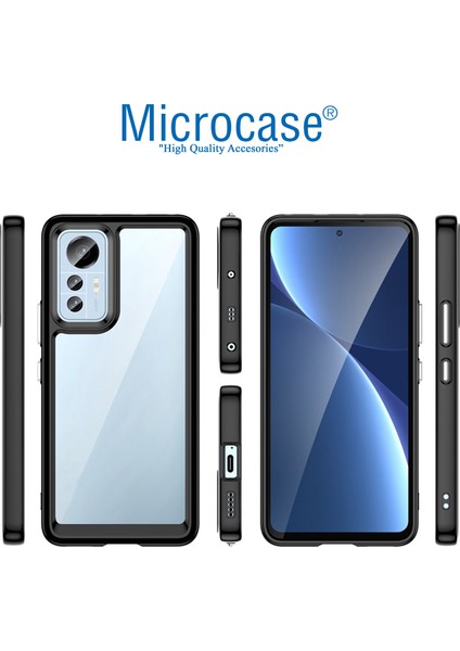 Xiaomi 12T - 12T Pro Shield Serisi Darbeye Dayanıklı Yarı Esnek Plastik Tpu Kılıf - AL8100