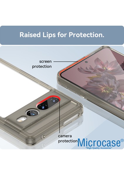 Google Pixel 7 Pro Shield Serisi Darbeye Dayanıklı Yarı Esnek Plastik Tpu Kılıf - AL8100