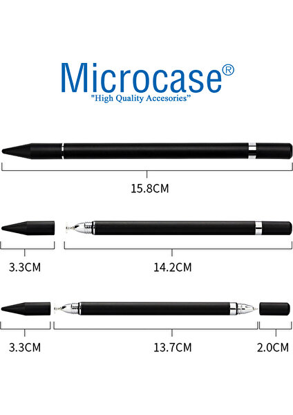 Universal Telefon Tablet iPad 2in1 Disk Uçlu Stylus Pen Dokunmatik Kalem - AL3462