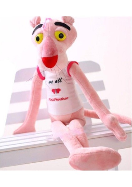 Pembe Panter Peluş 77 cm Tişörtlü Pelüş Figür Oyuncak Hediyelik