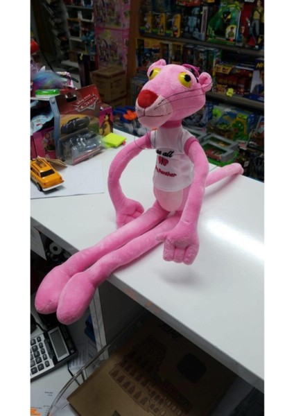 Pembe Panter Peluş 77 cm Tişörtlü Pelüş Figür Oyuncak Hediyelik