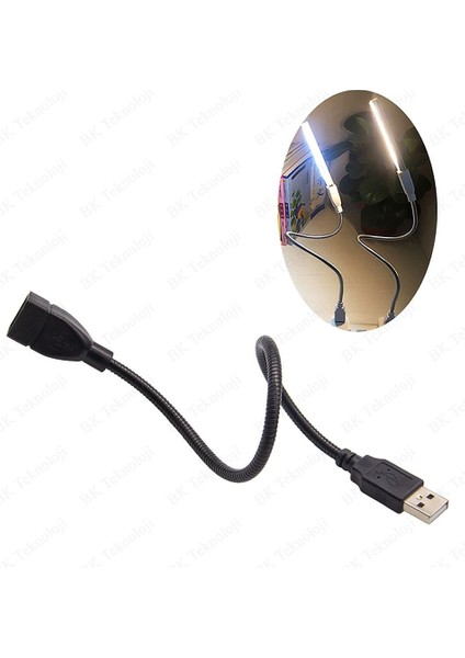 Esnek Metal USB 2.0 Erkek - Dişi Stand Veri Güç Uzatma Kablosu