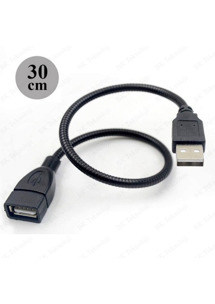 Esnek Metal USB 2.0 Erkek - Dişi Stand Veri Güç Uzatma Kablosu