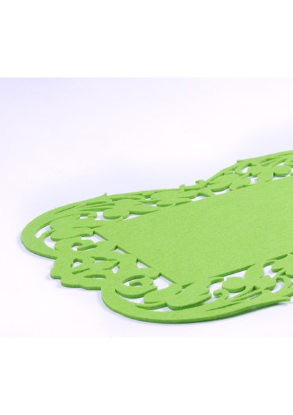 Açık yeşil keçe amerikan servis - flower - 27x44 cm 1 adet fiyatları