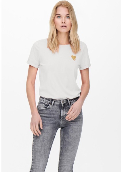 15244714-23Y Onlkıta S/s Logo Top Noos Kadın T-Shirt