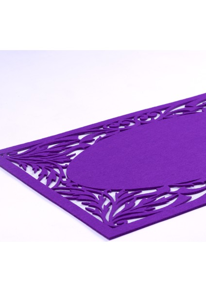 Açık mor keçe amerikan servis, branch - 29x45 cm 1 adet