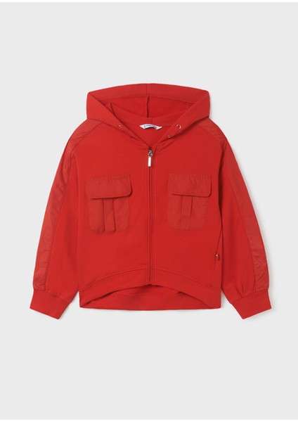 Fermuarlı Kapüşonlu Kız Çocuk Sweatshirt