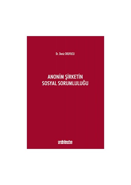 Anonim Şirketin Sosyal Sorumluluğu