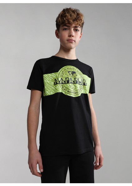 Siyah Erkek Çocuk T-Shirt NP0A4H2Z0411 K S-Pınzon