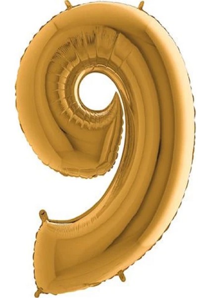 Rakam (9) Gold Folyo Balon-Grabo