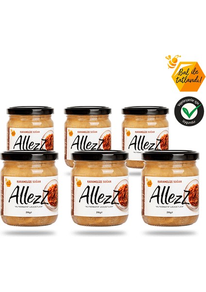 %100 Doğal Karamelize Soğan Paketi 6 x 210 gr