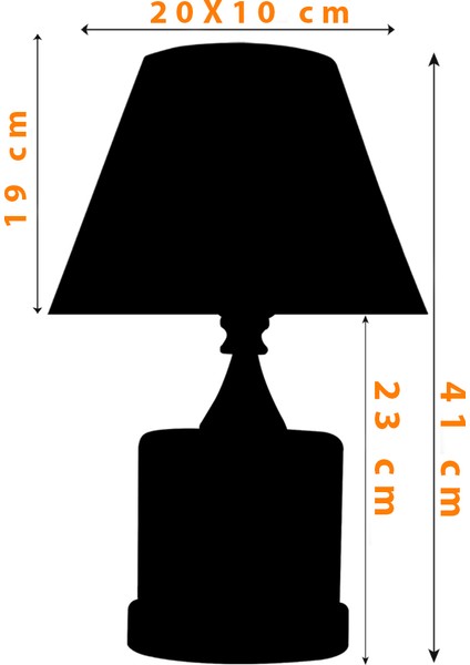 Lambent Füme Siyah Cam Abajur