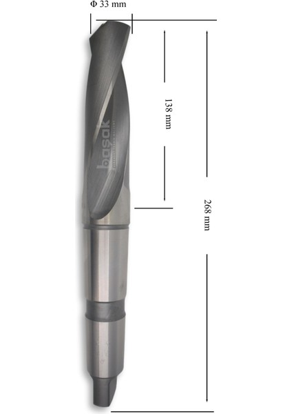 33 Mm Hardox Matkap Ucu Mors Konik Saplı
