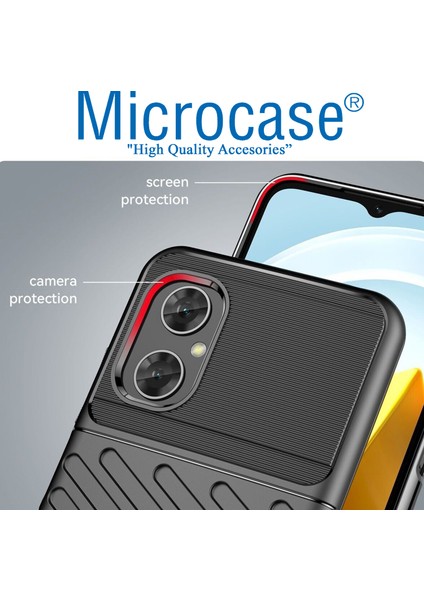 Xiaomi Poco M5 Thunder Serisi Darbeye Dayanıklı Silikon Kılıf - Siyah AL3421 modelleri