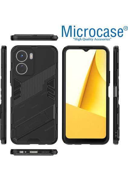 Vivo Y16 4g 2022 Matrix Serisi Armor Standlı Perfect Koruma Kılıf - Siyah AL3416 fiyatları