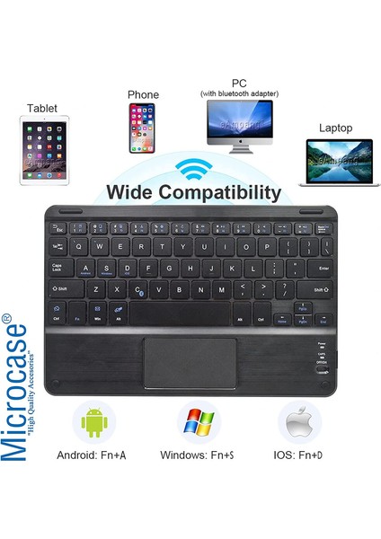 Huawei Matepad Pro 11 2022 Bluetooth Klavye + Touchpad Standlı Kılıf - Bkk2