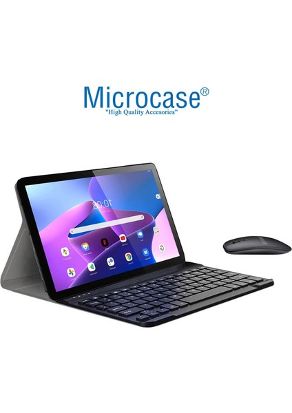Lenovo Tab M10 3.nesil TB328FU ZAAG0003TR 10.1 Inch T328 Bluetooth Klavye ve Mouse + Standlı Kılıf - Bkk6