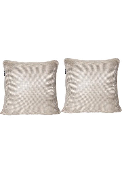 2'lı Hasır Dokulu Fitilli Çift Taraflı Kırlent Kılıfı Açık Krem indirimleri