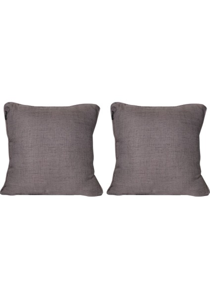 2'li Özel Tasarım Fitilli Kırlent Kılıfı Koyu Gri modelleri