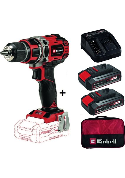 Te-Cd 18/50 Li-I Bl Kömürsüz Darbeli Matkap + 2x2,5 Ah Starterkit + Bez Çanta