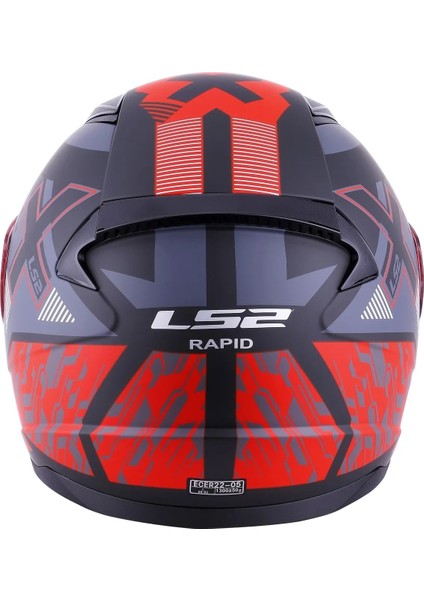 Rapıd Xtreet Mat Siyah-Kırmızı Kask