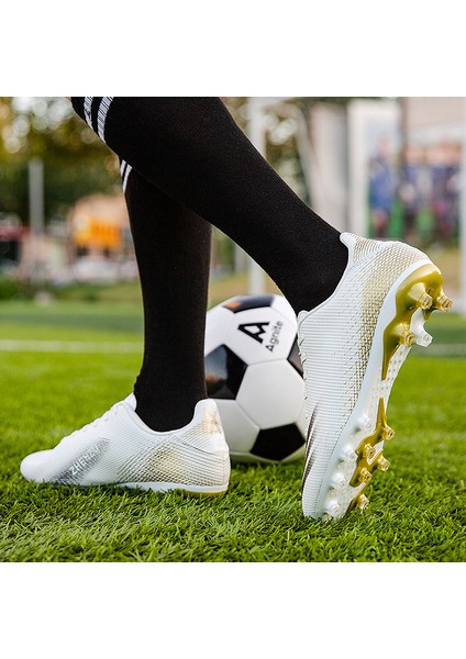 Erkek Nefes Alabilen Futbol Ayakkabısı - Beyaz (Yurt Dışından)