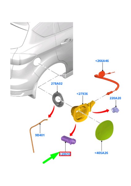 Ford Mondeo Yakıt Depo Kapağı Kilit Sivici 2007-2014 (52044-9)