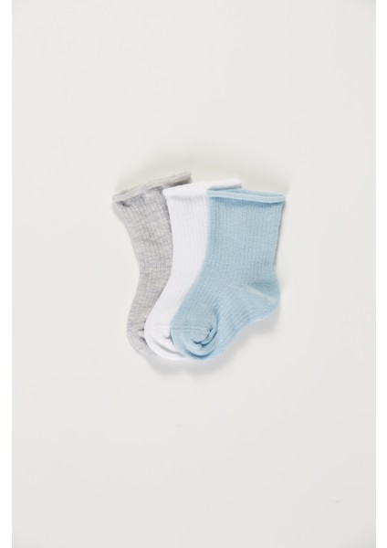 Baby Socks 5'li Kutulu Bebek Renkli Pamuklu Lastiksiz Dikişsiz Soket Çorap