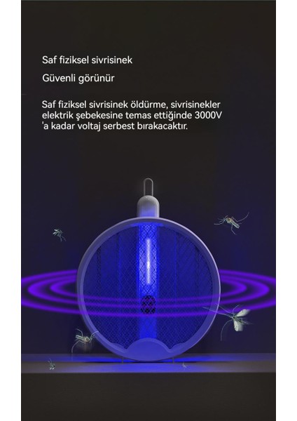 Ev Kullanımı Ikisi Bir Arada Şarj Edilebilir Süper Güçlü Sivrisinek Sinek Öldürücü Lamba (Yurt Dışından)