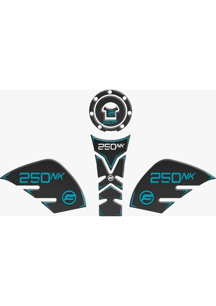 CF Moto NK 250 Tank Pad Seti Turkuaz