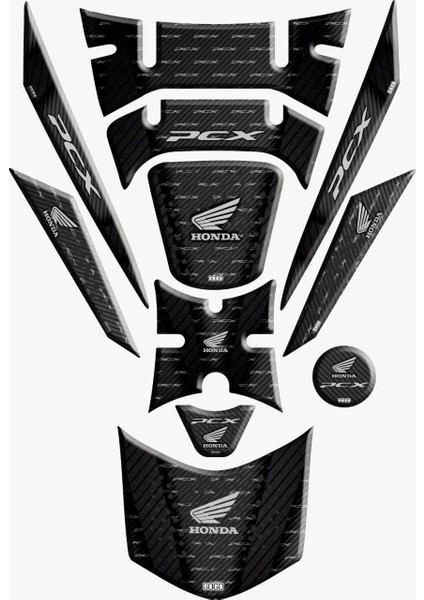 Honda PCX 125 2018 Tank Pad Sticker Seti 11 PCS-002