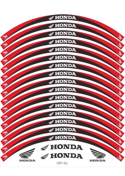 Honda CB 125 F Jant Şeridi Siyah - Kırmızı