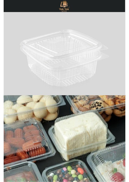 Plastik Sızdırmaz Kapaklı Kap 250 gr cc 50 Adet