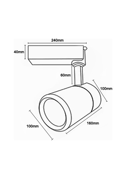 Led Ray Spot 60 Watt 5700 Kelvin Beyaz Kasa