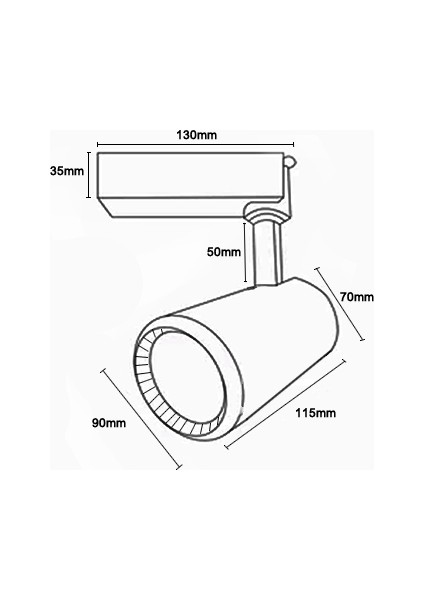Beyaz Kasa Led Ray Spot 25 Watt indirimleri