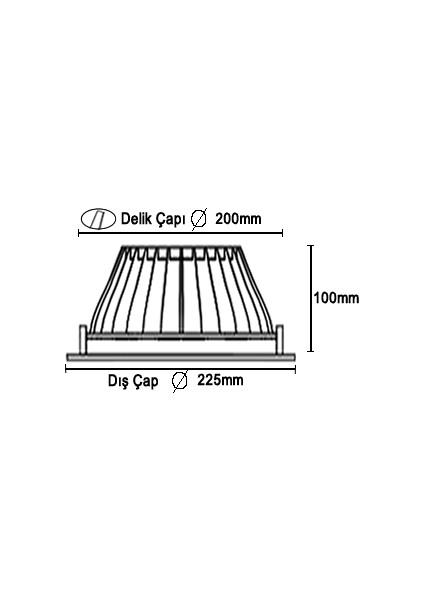 Sıva Altı Cob Led 60 Watt 5700 Kelvin Siyah indirimleri