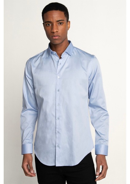 Slim Fit Koton Saten Premium Seri Erkek Gömlek - Tudors10 fiyatları
