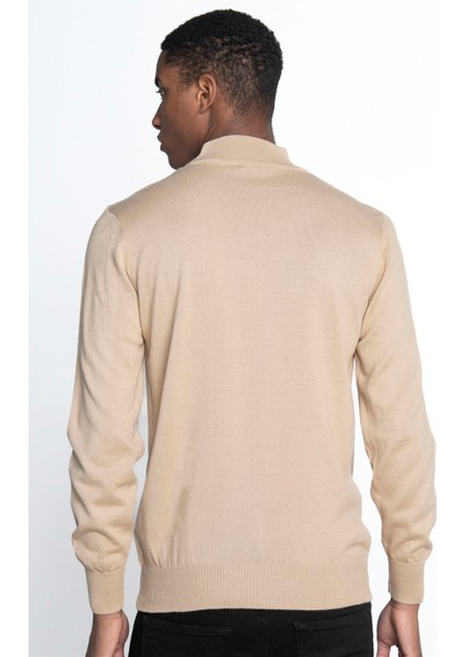 Slim Fit Dar Kesim Yarım Balıkçı Yaka Düz Erkek Kazak - Tudors fırsatları