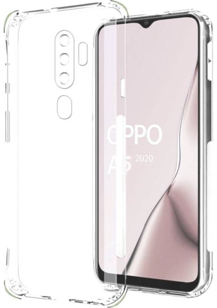 Oppo A5 2020 Kamera Korumalı Şeffaf Yumuşak Silikon Kılıf